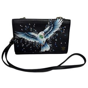 Anuschka Handpainted Leather Crossbody Organizer